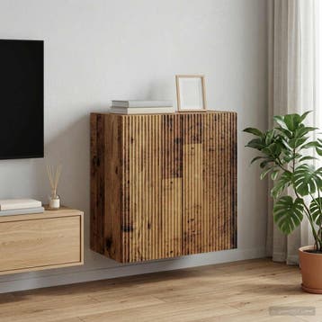 vidaXL Wandkast 59 x 31 x 60 cm Bewerkt hout Oud hout, Verzenden, Nieuw