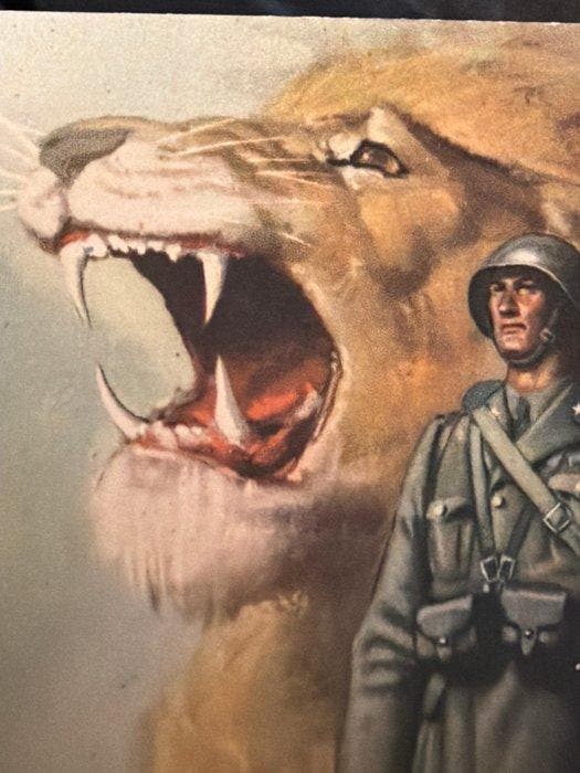Italië - Italiaanse militaire propagandakaart van Mussolini, Collections, Cartes postales | Étranger