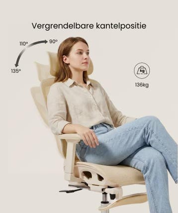 Ergonomische Bureaustoel -  Office Chair - Gamestoel - Volwa, Verzenden