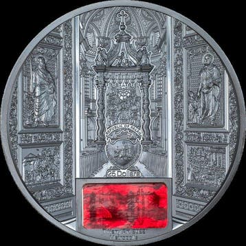 Palau. 25 Dollars 2022 San Pietro in Vaticano - Tiffany Art,, Postzegels en Munten