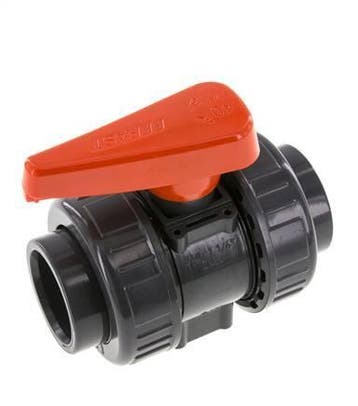 PVC 2-weg Kogelkraan Dubbele Wartel 40 mm Sok EPDM, Verzenden
