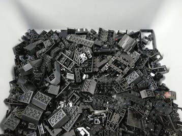 Lego - geen serie - Partij Zwarte onderdelen +/- 2,00 kilo -, Nieuw