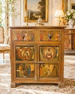 Kabinet - Hout - Religieus geschilderd kabinet met Bijbelse