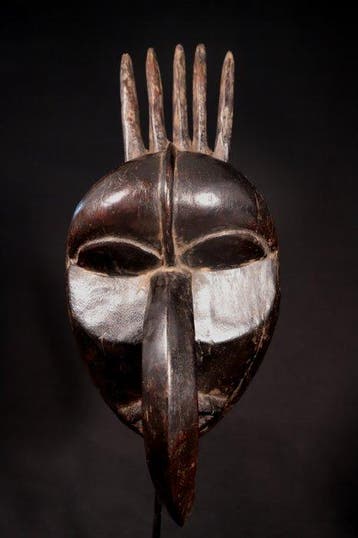 Masque tribal - Masque déléphant Dan - 35 cm - Côte, Antiquités & Art