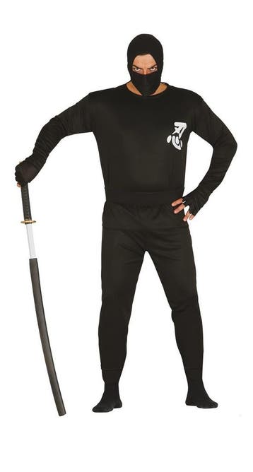 Ninja Kostuum Heren Zwart L, Verzenden, Nieuw