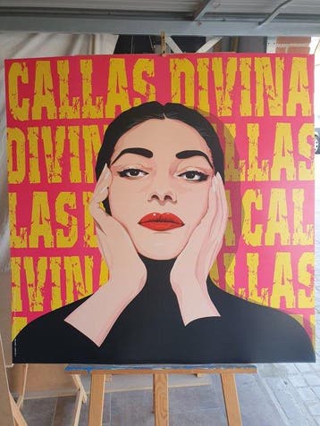 Teo Tarras - Divina Maria Callas - Litografia Original - Big