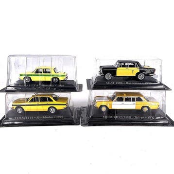 Lot of 4x Vintage Taxi Diecast Models: 1:43 - Voiture