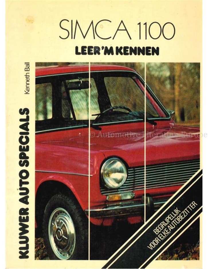 1967-1977 SIMCA 1100 VRAAGBAAK NEDERLANDS, Autos : Divers, Modes d'emploi & Notices d'utilisation