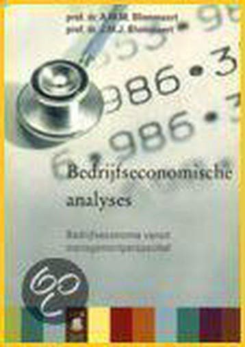 BEDRIJFSECONOMISCHE ANAL OPG UITW DR4 9789020731521, Verzenden, A.M.M. Blommaert