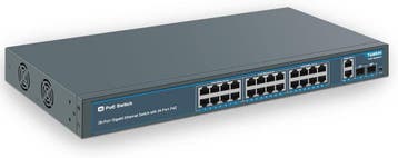 Gigabit PoE-switch 28-poorts | Retour deal | 65% korting, Verzenden, Zo goed als nieuw