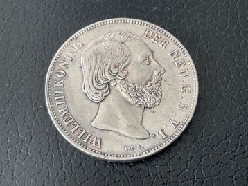 Nederland. Willem III. 1 Gulden 1855 (Zonder minimumprijs), Postzegels en Munten, Munten | Nederland