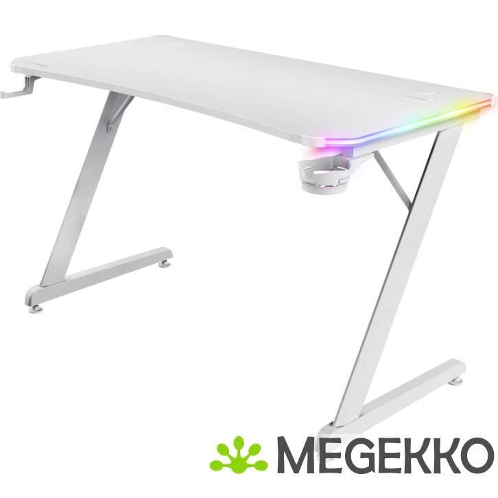 Trust GXT 709W Luminus Gaming Bureau Wit, Huis en Inrichting, Bureaus, Nieuw, Verzenden