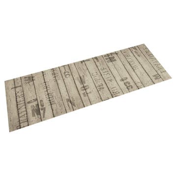 vidaXL Keukenmat wasbaar hekprint 60x180 cm fluweel, Verzenden