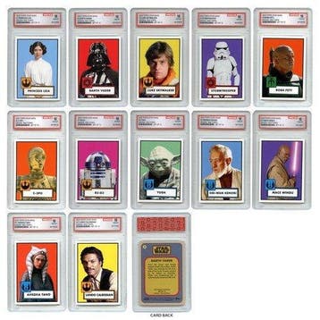 Topps - 12 Graded card - Star Wars STAR WARS TOPPS Cartes, Nieuw