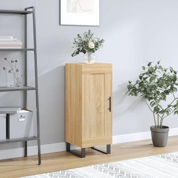 vidaXL Dressoir 34,5x34x90 cm bewerkt hout sonoma eiken, Verzenden, Nieuw