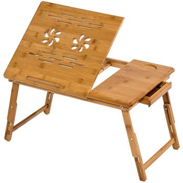 Houten laptoptafel, in hoogte verstelbaar, 55x35x26cm, Verzenden