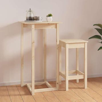 Bartafel Grenen 60x60cm | 40% korting! Retour deal, Verzenden, Zo goed als nieuw