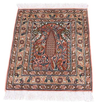 Nouveau tapis en soie cachemire - Très fin - Tapis - 62 cm -