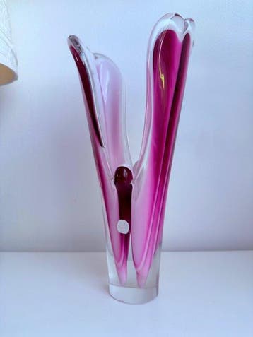 Flygsfors - Paul Kedelv - Vaas - Glas - ondergedoken, Antiek en Kunst, Antiek | Glaswerk en Kristal