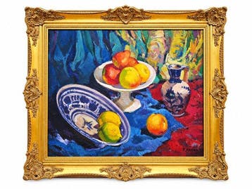 European Fauvist School(XX) - Still Life with Fruits and, Antiek en Kunst