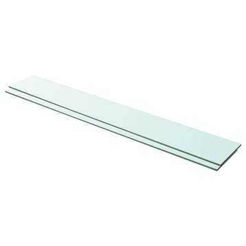 vidaXL Schappen 2 st 100x15 cm glas transparant, Verzenden