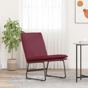 vidaXL Loungestoel 52x75x76 cm stof wijnrood, Huis en Inrichting, Verzenden, Nieuw