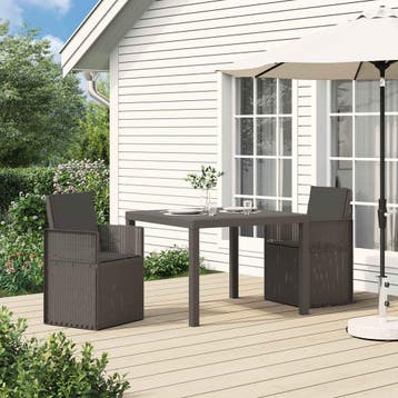 vidaXL Tuin Eettafel Set 3 st Lichtgrijs en antracietkleurig, Tuin en Terras, Verzenden, Nieuw
