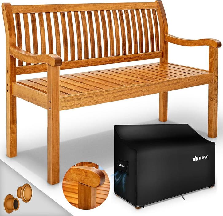 Tuinbank - Weerbestendig - 3-4 personen - 150 cm - Bruin - T, Jardin & Terrasse, Bancs de jardin, Envoi