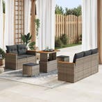vidaXL Tuinbank Set 8 pcs Grijs poly rattan, Tuin en Terras, Verzenden, Nieuw