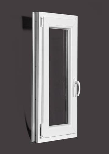 PVC raam draai kiep b50xh100 cm wit, Gevelraam of Ruit, Minder dan 80 cm, 80 tot 120 cm, Nieuw