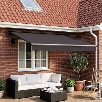 vidaXL Vervangingsdoek voor zonnescherm Antracietkleurig 350, Verzenden
