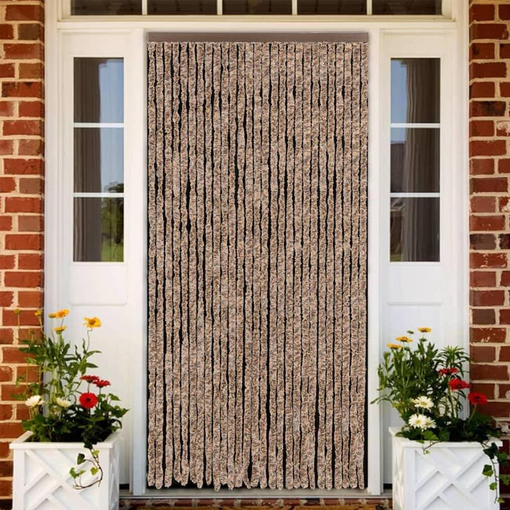 vidaXL Vliegengordijn 118x220 cm chenille beige en, Bricolage & Construction, Fenêtres & Moustiquaires, Envoi