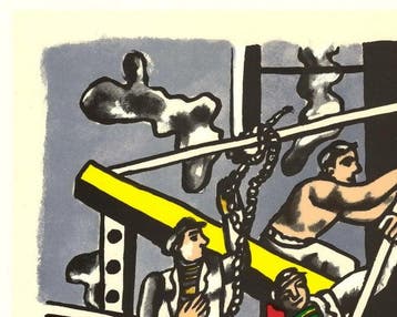 Fernand Léger (1881-1955), daprès - Les constructeurs, Antiek en Kunst