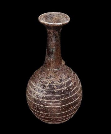 Oud-Romeins - Glazen fles met spiraalpatroon - 100/200, Collections