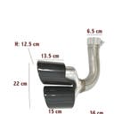 EMBOUTS DÉCHAPPEMENTS PORSCHE CAYENNE 17- LOOK S NOIR, Auto-onderdelen, Verzenden, Nieuw