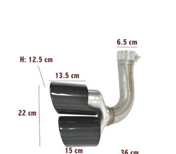 EMBOUTS DÉCHAPPEMENTS PORSCHE CAYENNE 17- LOOK S NOIR, Autos : Pièces & Accessoires, Systèmes d'échappement, Verzenden