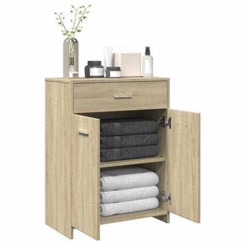 vidaXL Badkamerkast 60x33x80 cm spaanplaat sonoma, Verzenden