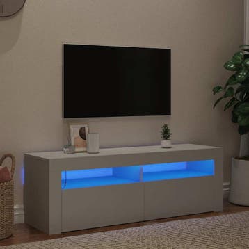 vidaXL Tv-meubel met LED-verlichting 120x35x40 cm wit, Verzenden, Nieuw
