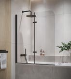 Badwand Austin 120 x 140 cm Zwart Badscherm Draaibaar 5 mm, Verzenden, Nieuw