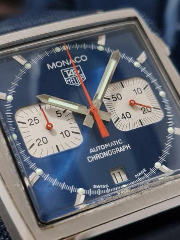 TAG Heuer - Monaco Steve McQueen blue - CW2113 - Heren -, Bijoux, Sacs & Beauté