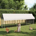 vidaXL Hondenkennel voor buiten met dak 400x100x150 cm, Verzenden