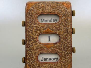 Eeuwigdurende kalender - Kalverstraat, Amsterdam - Draaibare
