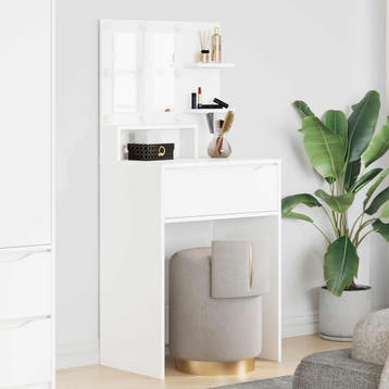 vidaXL Slaapkamer Toilet Tafels Wit 80 x 39,6 x 135 cm, Huis en Inrichting, Verzenden, Nieuw