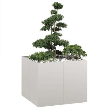 vidaXL Plantenbak 100x100x80 cm roestvrij staal, Verzenden