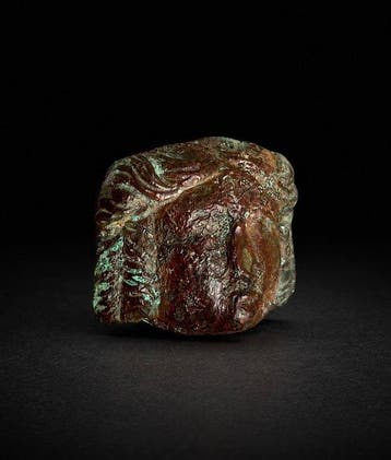 Oud-Romeins, Keizerrijk Gepatineerd brons Figuur - 2.2 cm