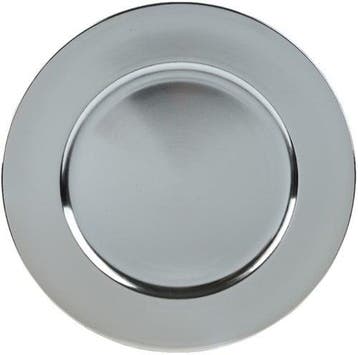 Onderbord Groot Rond Zilver 40 cm, Nieuw
