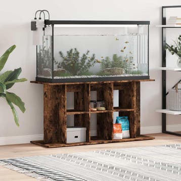 vidaXL Aquariumstandaard 120x40x60 cm bewerkt hout gerookt, Verzenden