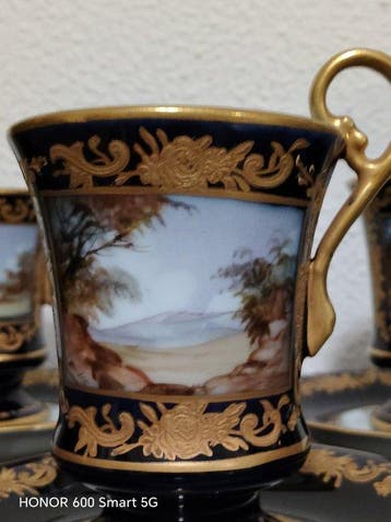 Sèvres style - Service à café (3) - Porcelaine, Or, Antiek en Kunst