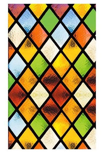 Raamfolie Glas In Lood Zelfklevend Gekleurd 60x120CM, Verzenden
