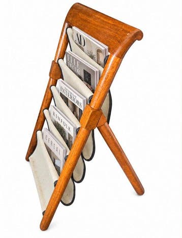 Tijdschriftenhouder - Hout - Vintage tijdschriftenrek